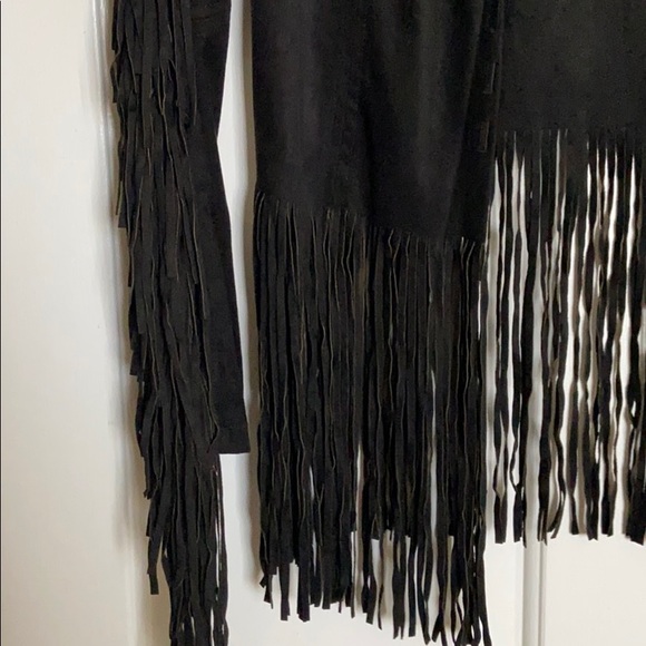 BNWT Sea Gypsies by Lost Black Suede Fringe Jacket - Picture 7 of 7